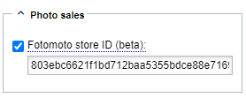 Fotomoto store ID